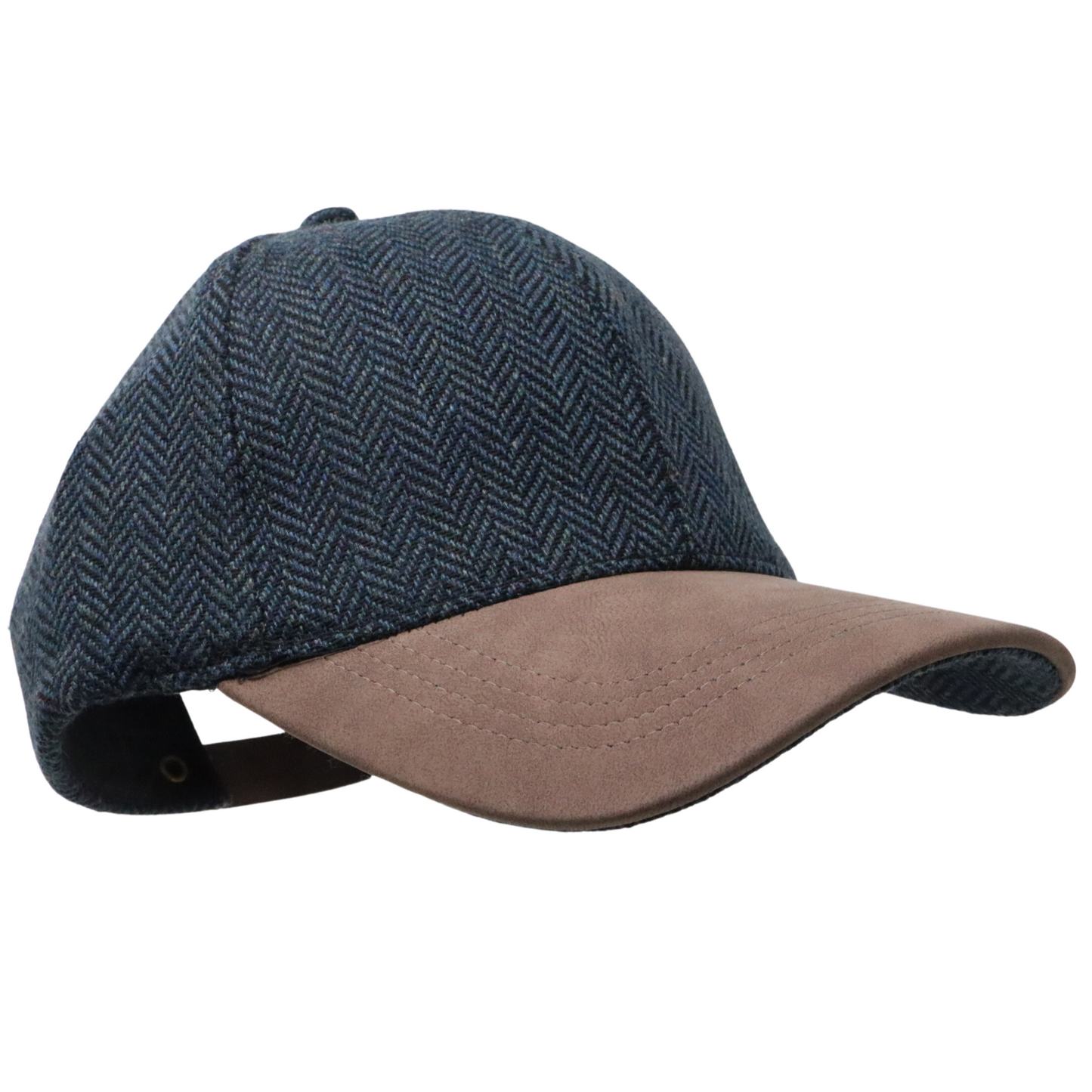 Herringbone Tweed Baseball Cap