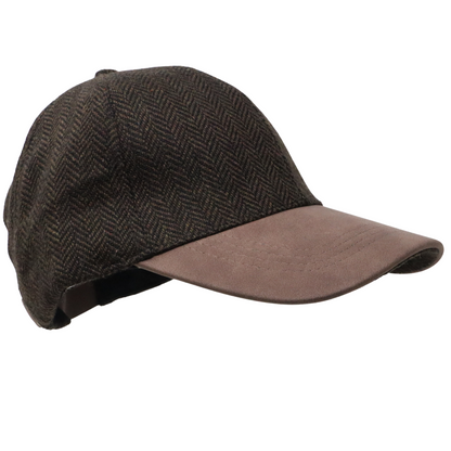 Herringbone Tweed Baseball Cap