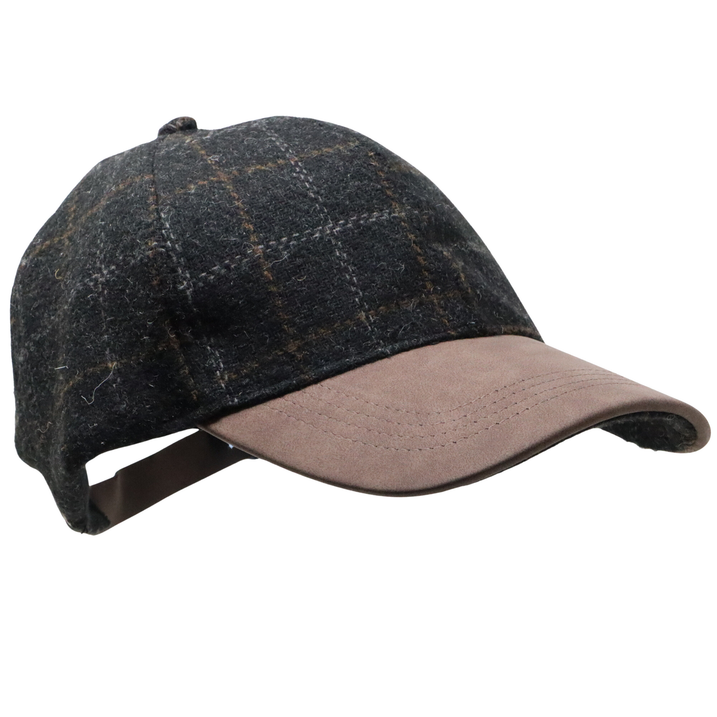 Tweed Check Baseball Cap
