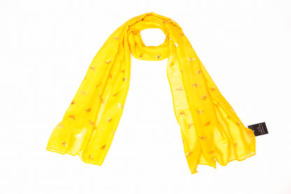 Lightweight Bee Print Gold Foil