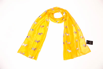 Lightweight Scotty Dog Foil Scarves