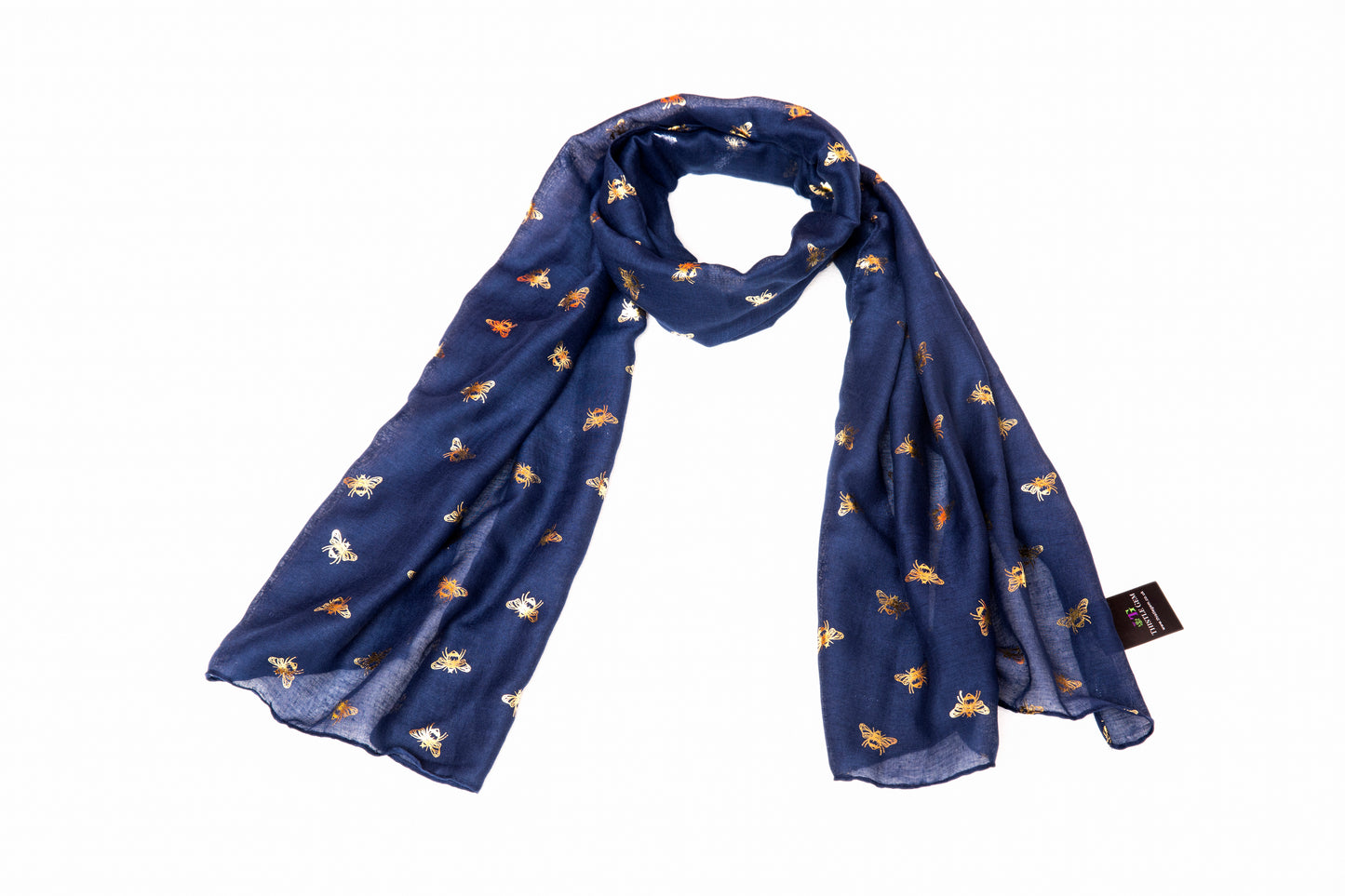 Lightweight Bee Print Gold Foil
