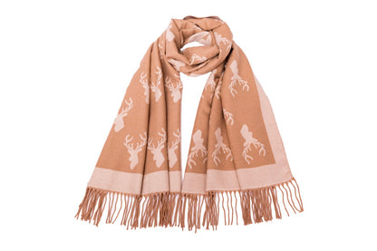 Supersoft Stag Scarves (With Tassels)