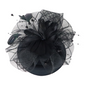 Fascinator Beaded Net Bow Cup Black