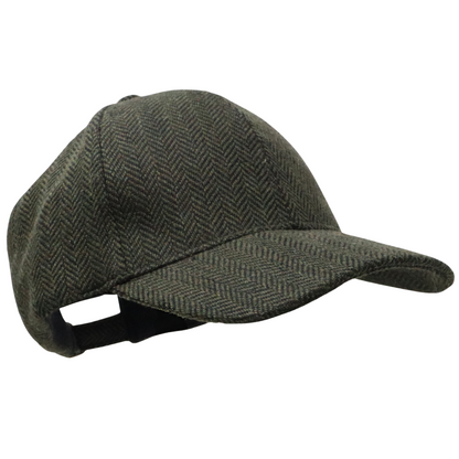 Herringbone Tweed Baseball Cap
