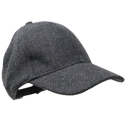 Herringbone Tweed Baseball Cap