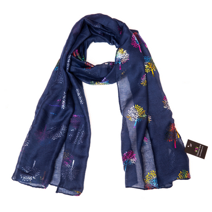 Lightweight Tree Of Life Rainbow Scarves