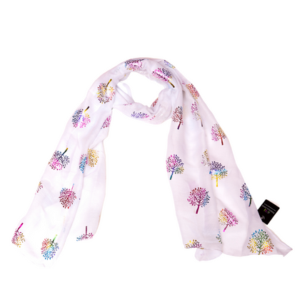 Lightweight Tree Of Life Rainbow Scarves