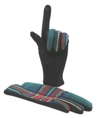 Tartan Touchscreen Gloves