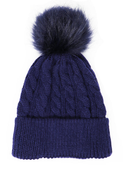Single Pom-Pom Lined Hat