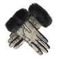 Faux-Fur Snake Gloves