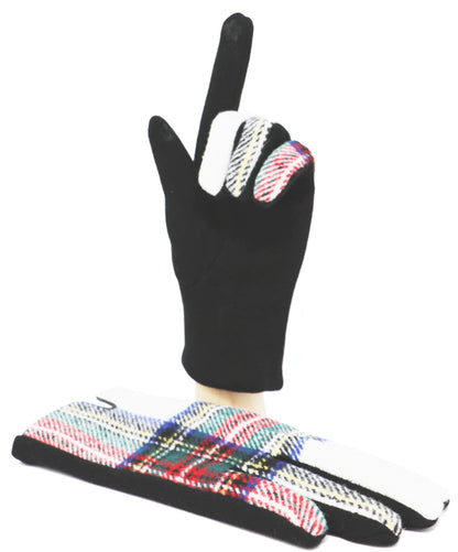 Tartan Touchscreen Gloves