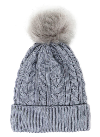 Single Pom-Pom Lined Hat
