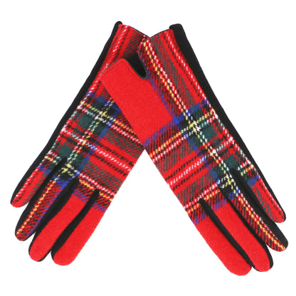 Tartan Touchscreen Gloves
