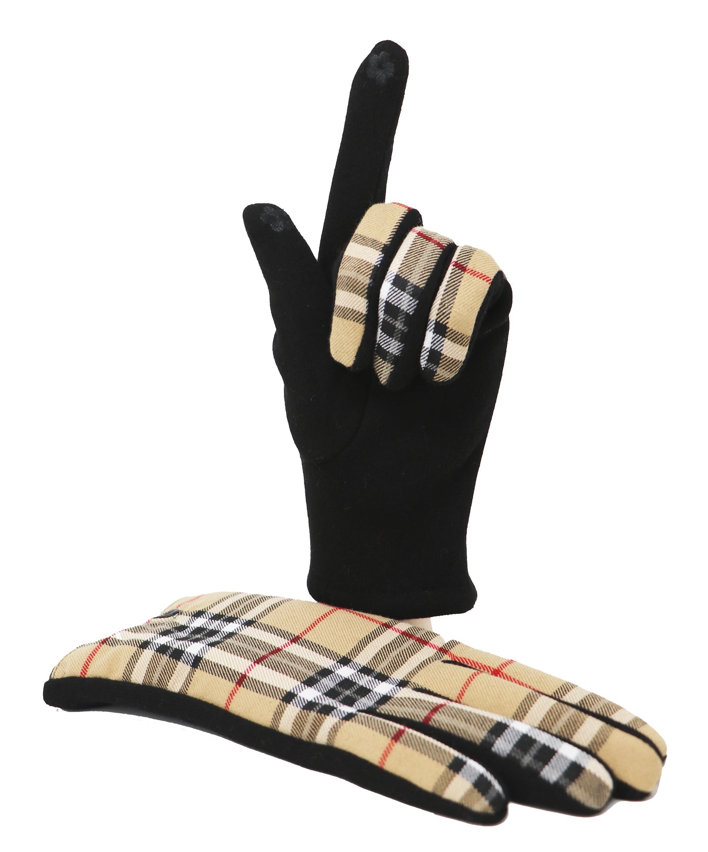 Tartan Touchscreen Gloves