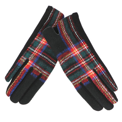 Tartan Touchscreen Gloves