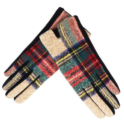 Tartan Touchscreen Gloves