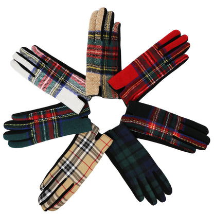 Tartan Touchscreen Gloves
