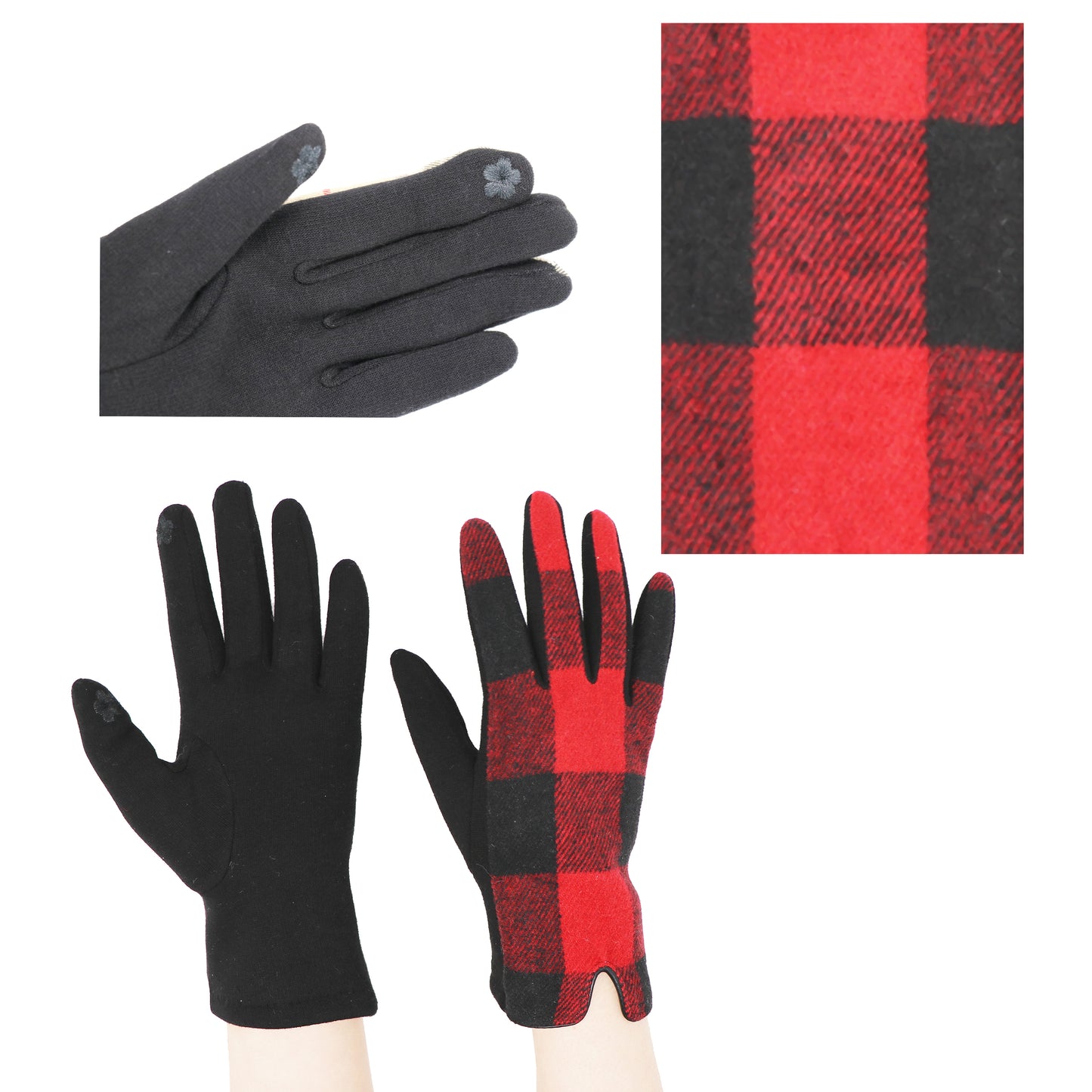 Tartan Touchscreen Gloves