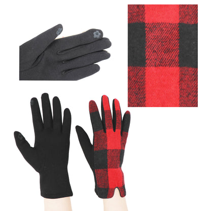 Tartan Touchscreen Gloves