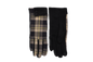 Check Gloves with Double Button Sleeve