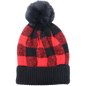 Check Pom-Pom-Lined Hat