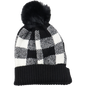 Check Pom-Pom-Lined Hat