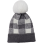 Check Pom-Pom-Lined Hat