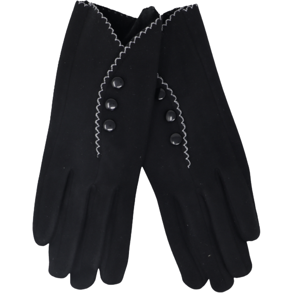 Scalloped Three Button Gloves