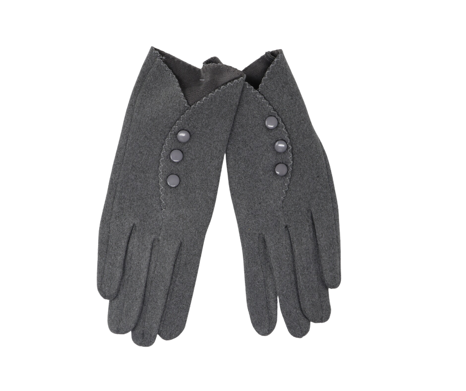Scalloped Three Button Gloves