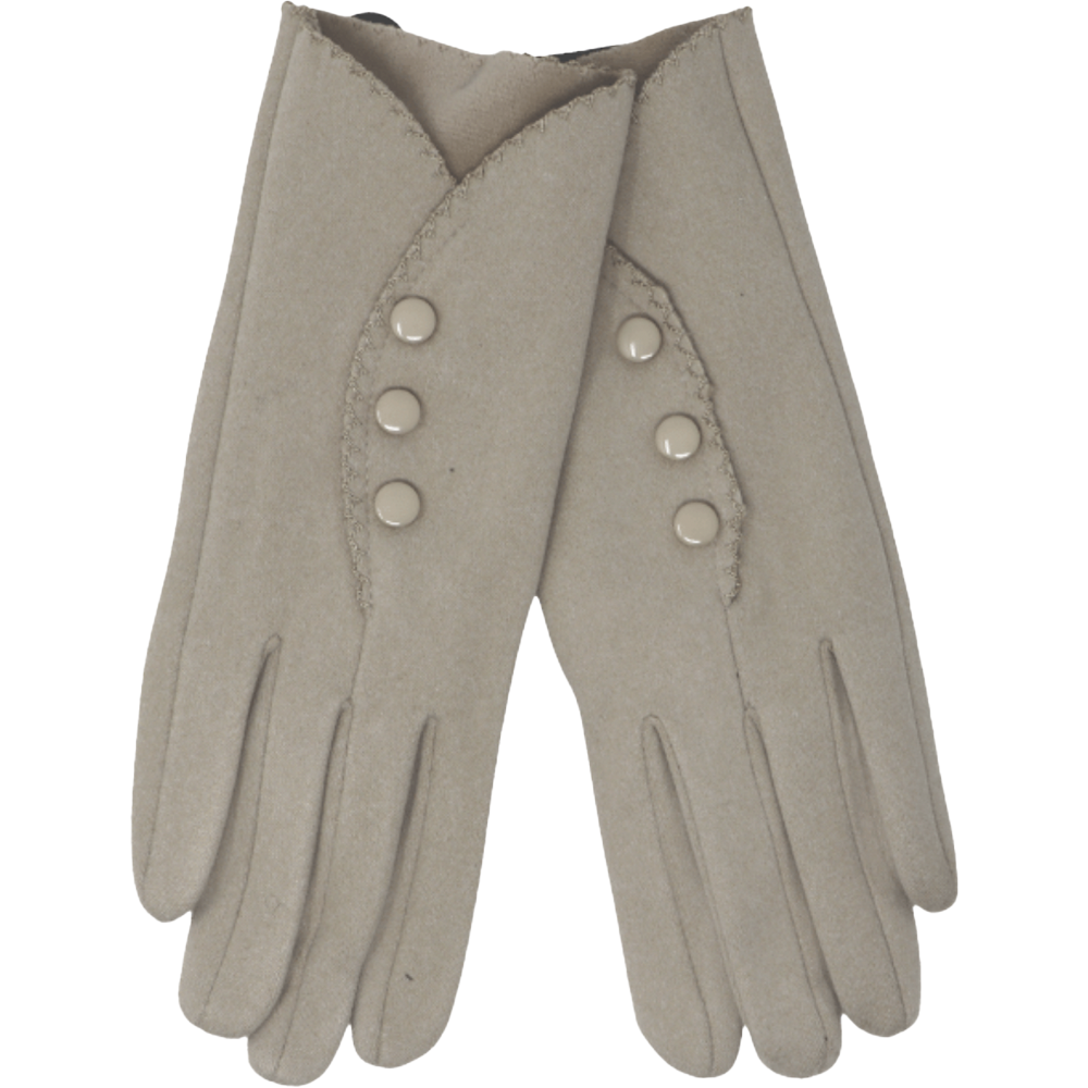Scalloped Three Button Gloves