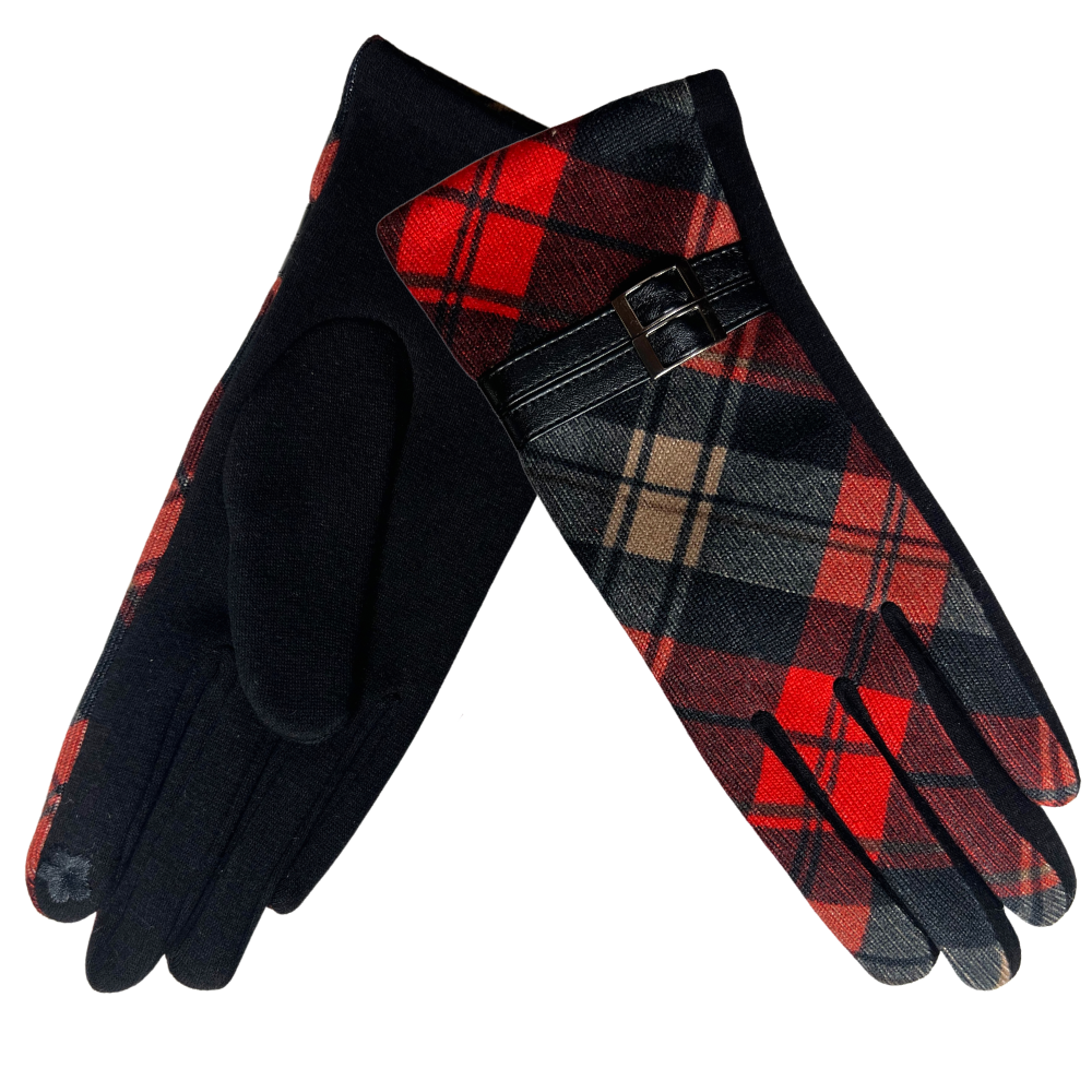 Double Belt Check Gloves