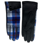 Check Gloves with Double Button Sleeve