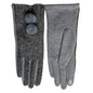 Herringbone Gloves with Double Pom-Pom