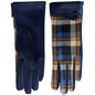 Check Gloves with Double Button Sleeve