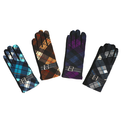 Double Belt Check Gloves