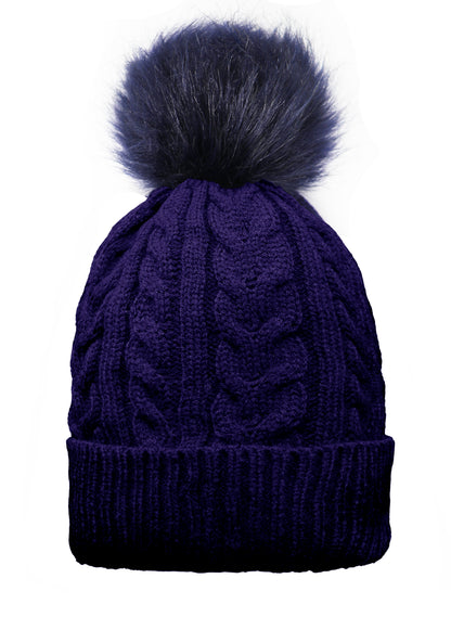 Single Pom-Pom Lined Hat