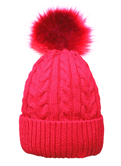 Single Pom-Pom Lined Hat