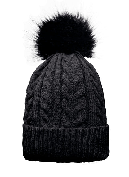Single Pom-Pom Lined Hat