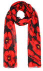 Lightweight Large Poppy Scarf