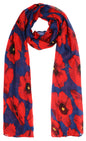 Lightweight Large Poppy Scarf